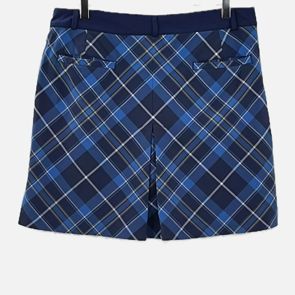 Lady Hagen Toile Blue Plaid Golf Skort - Size 10 - Picture 5 of 8